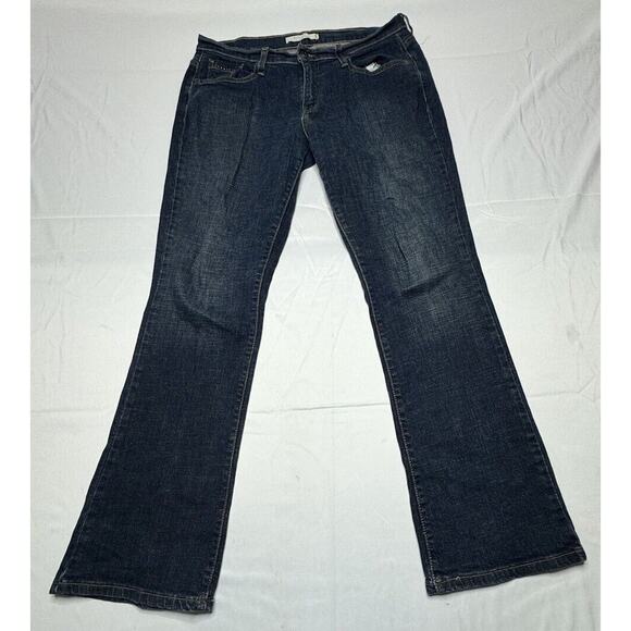 Levi's 515 Women's Dark Wash Studded Bootcut Blue Jeans - Size 10M (33x30.5) - Picture 1 of 7